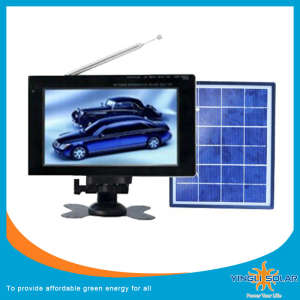 7 Inches Mini Solar Energy TV with 4000mAh Built-in Battery