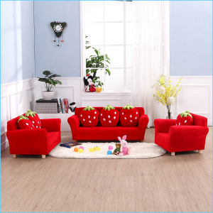 Strawberry Living Room Children Sofa and Chair with Pillows (SXBB-281- 4)